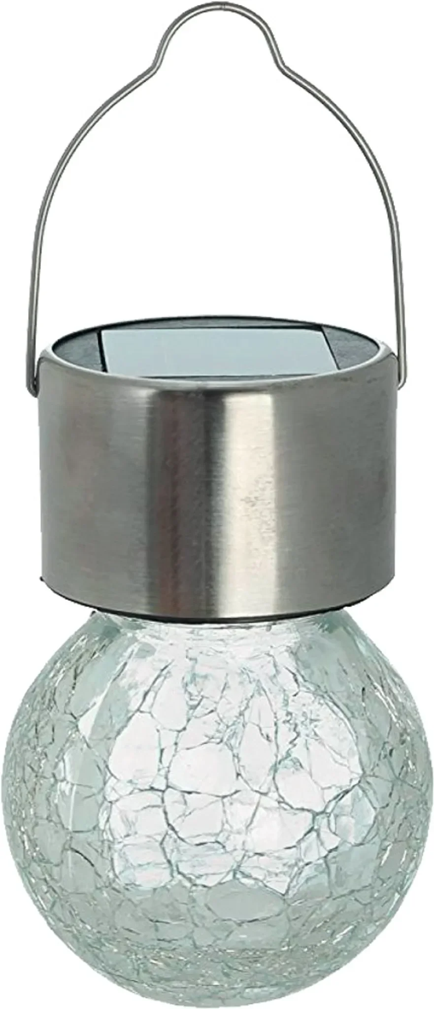 EXPO-BÖRSE Kynast Garden Edelstahl LED Solar Glaskugel – Bruchglas Optik